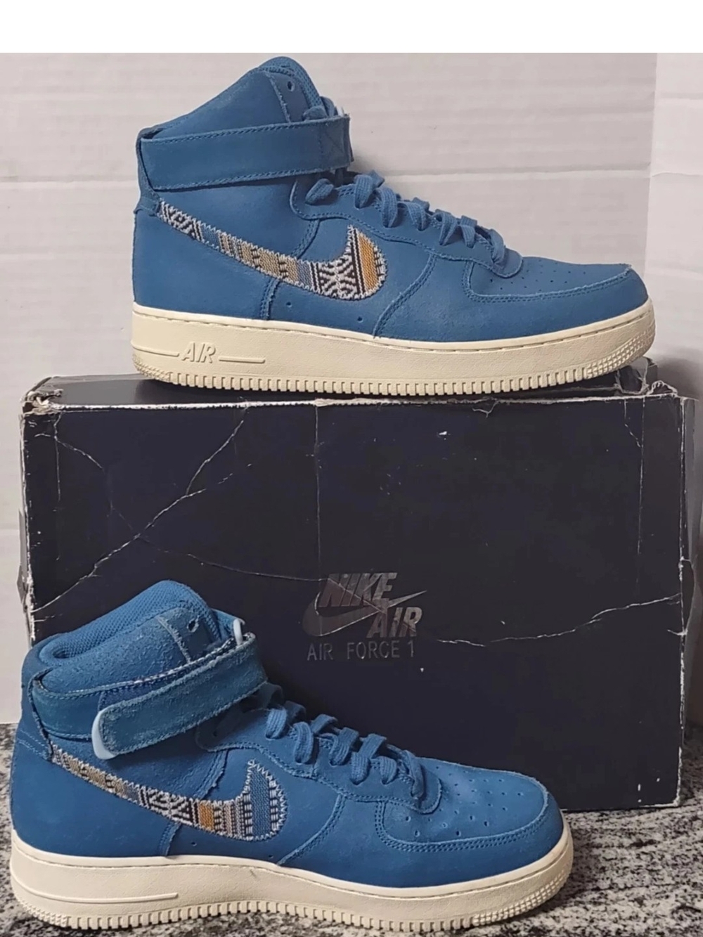 Nike Air Force 1 High Tops Industrial Blue 806403-402 Mens 8.5